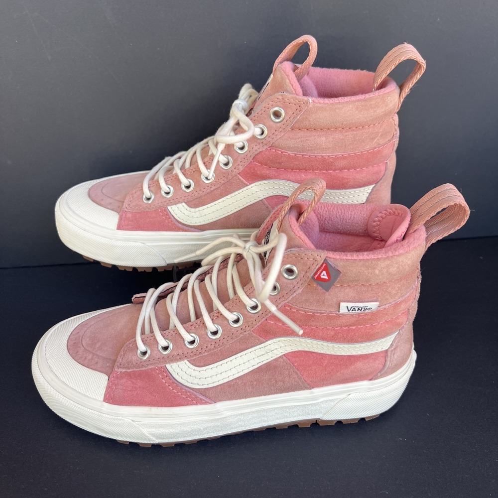 Vans Sk8 Hi MTE 2.0 DX Womens 7 Pink Marshmallow Suede UltraCush Boots EUC